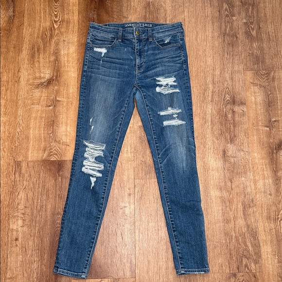American Eagle Outfitters Dark Blue Skinny Jeans - Picture 2 of 11